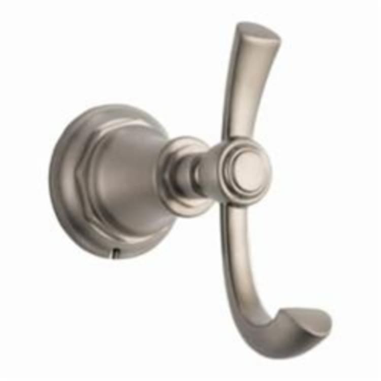 Brizo® 693561-NK Rook™ Robe Hook, 2 Hooks, 2-5/16 in OAW x 5-3/16 in OAD, Import