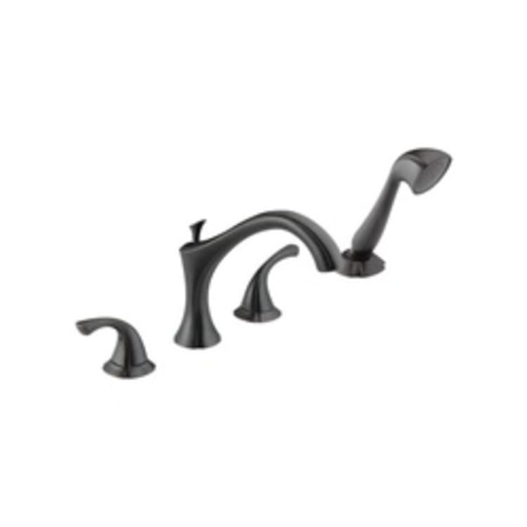 DELTA® T4792-RB Roman Tub Trim, Addison™, 2 gpm Flow Rate, 8 to 16 in Center, Venetian Bronze, 2 Handles, Function: Traditional, Import