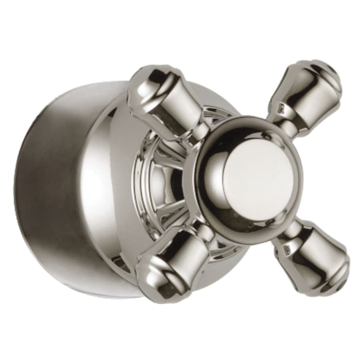 DELTA® H595PN Cassidy™ Cross Handle, For Use With Model T11897-LHP Diverter Trim and Roman Tub Faucet, Metal, Polished Nickel, Import
