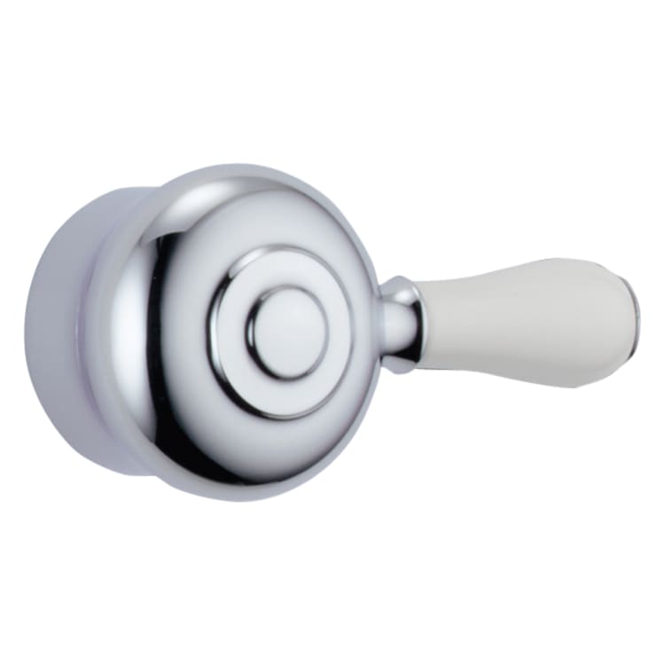 DELTA® H777 Lever Handle, For Use With Series 13/14 Tub and Shower Faucet, Porcelain, Polished Chrome, Import
