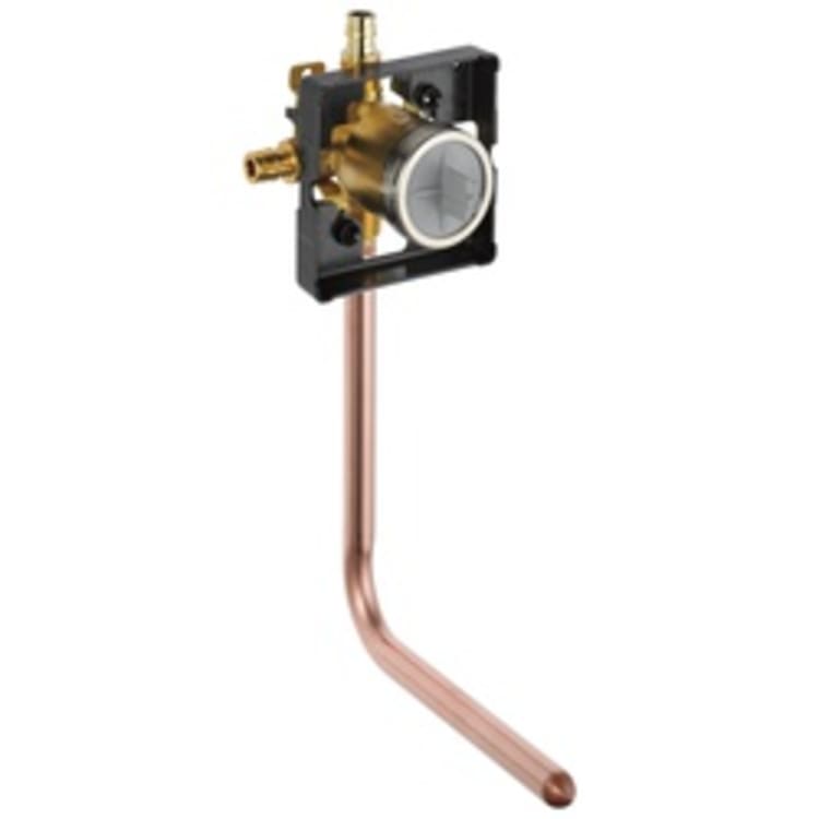 DELTA® R10000-PFT-MF MultiChoice® Universal Prefab Shower Rough-In Valve Body, 1/2 in Cold Expansion PEX Inlet x 1/2 in Pex Cold Expansion Outlet, Forged Brass Body, Domestic