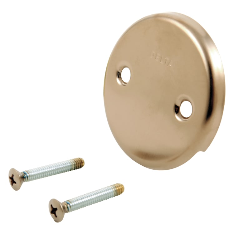 DELTA® RP31556CZ Overflow Plate and Screw, For Use With RP293 Toe-Operated Bathtub Drain/RP393 Bath Waste Assembly, Domestic