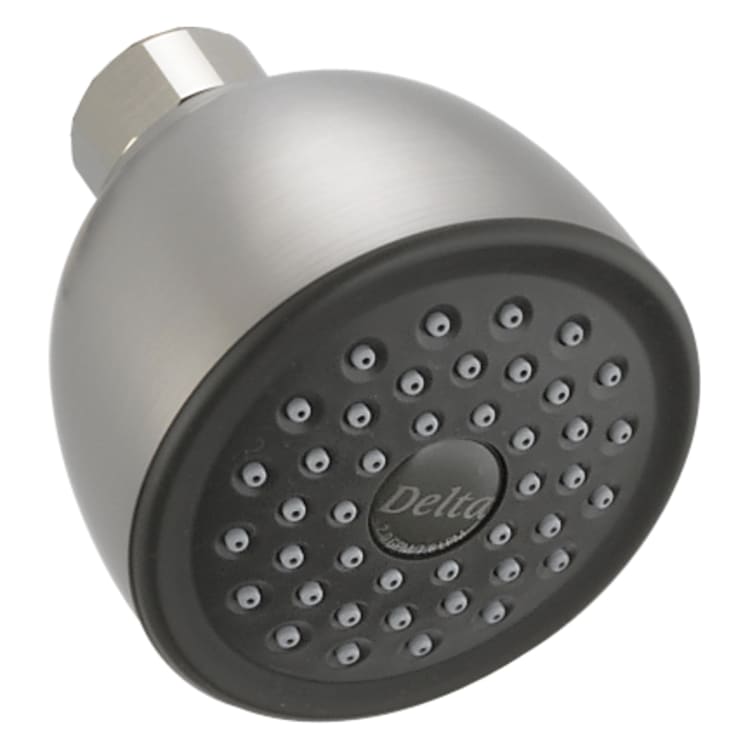 DELTA® RP38357SS Universal Shower Head, Fundamentals™, 1.75 gpm Minimum, 1 Spray, Wall Mount, 2-3/4 x 2-5/8 in Head, Import