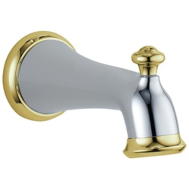 DELTA® RP38450CB Botanical®-Statice Pull-Up Diverter Tub Spout, Chrome Plated/Polished Brass