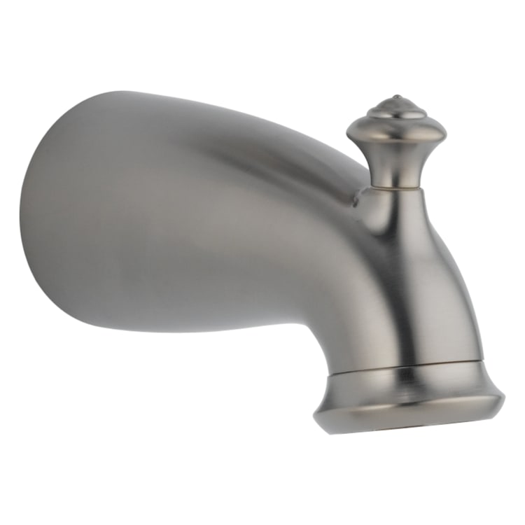 DELTA® RP42915SS Pull-Up Diverter Tub Spout, 5-1/2 in L x 2-3/4 in H, For Use With Leland® Tub and Shower Faucet, Stainless Steel, Domestic