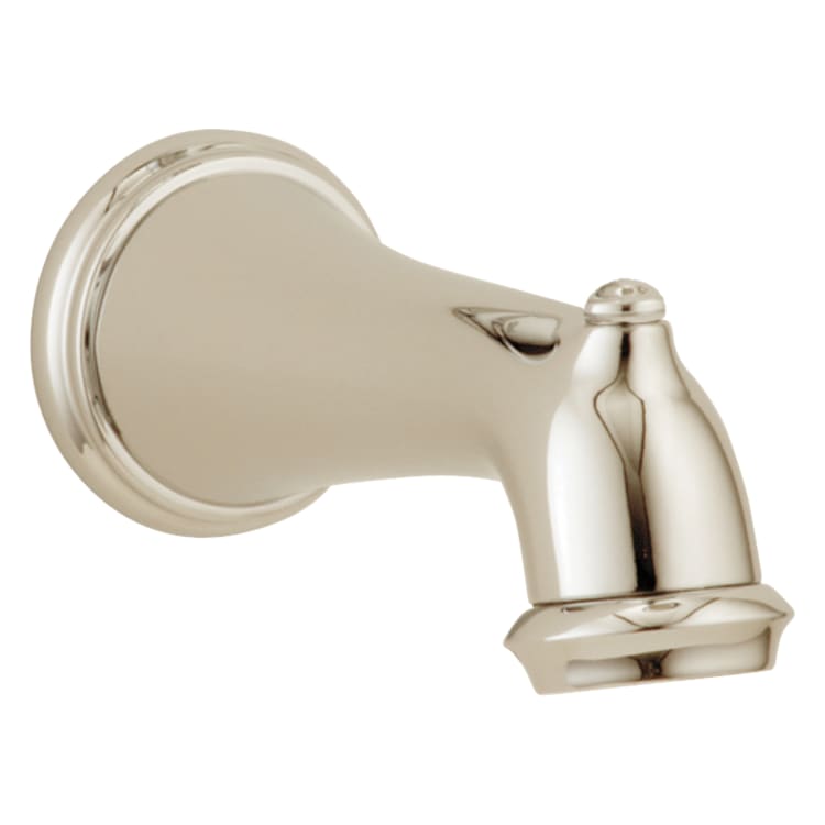 DELTA® RP43028PN Non-Diverter Tub Spout, 7-1/2 in L x 3-1/8 in H, For Use With Victorian®, Cassidy and Linden Tub and Shower Faucet, Polished Nickel, Import
