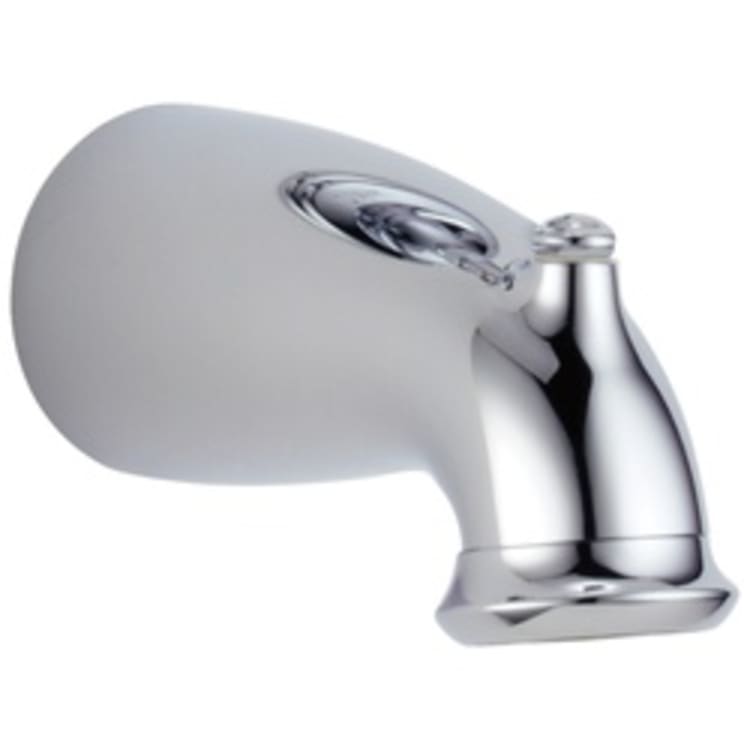 DELTA® RP43165 Non-Diverter Tub Spout, 1/2 in, For Use With T14178-LHP Series Tub, 6-1/2 in Spout Reach, Plastic, Polished Chrome, Domestic