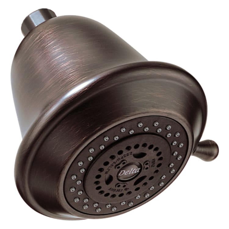 DELTA® RP43381RB Premium Shower Head, 2 gpm Min, 3 Sprays, Wall Mount, Import