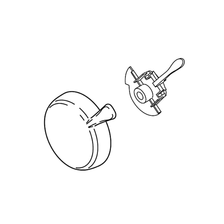 DELTA® RP51307SS 17 Series Lahara® Single Temperature Knob and Cover, For Use With Model T17038/T17238/T17238-H2O/T17438 and T17438-H2O Shower Trim, Brilliance® Stainless Steel, Domestic
