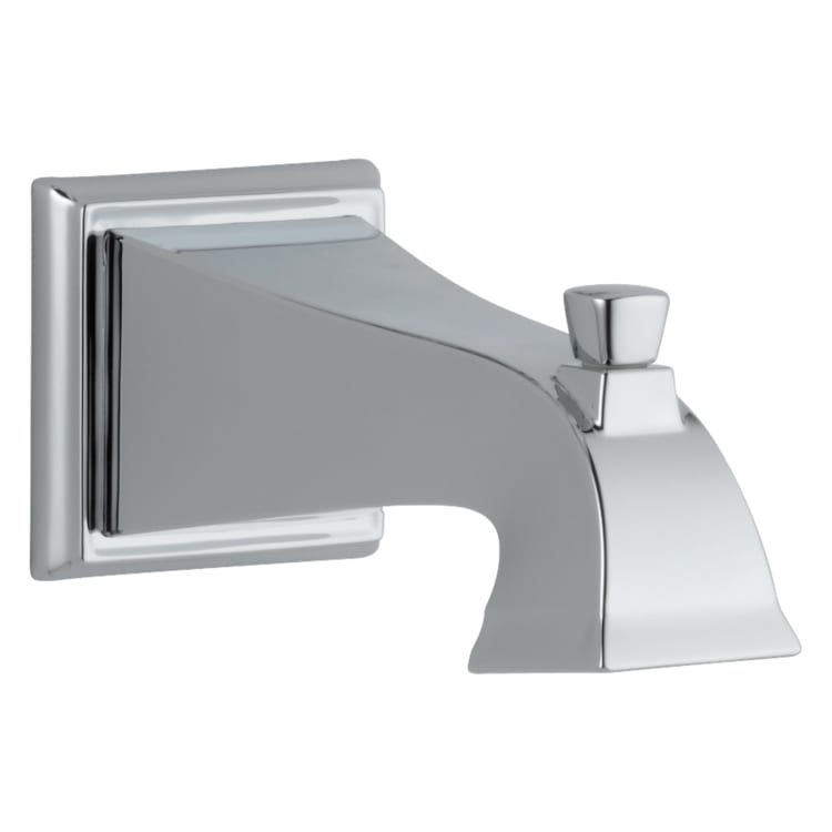 DELTA® RP52148 Dryden Pull-Up Diverter Tub Spout, 6-1/4 in L x 3-1/2 in H, For Use With Tub and Shower Faucet, Polished Chrome, Import