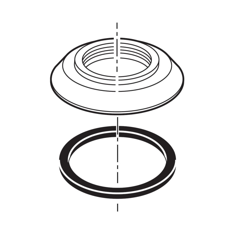 DELTA® RP64264 Lahara® Handle Base and Gasket, Polished Chrome, Domestic