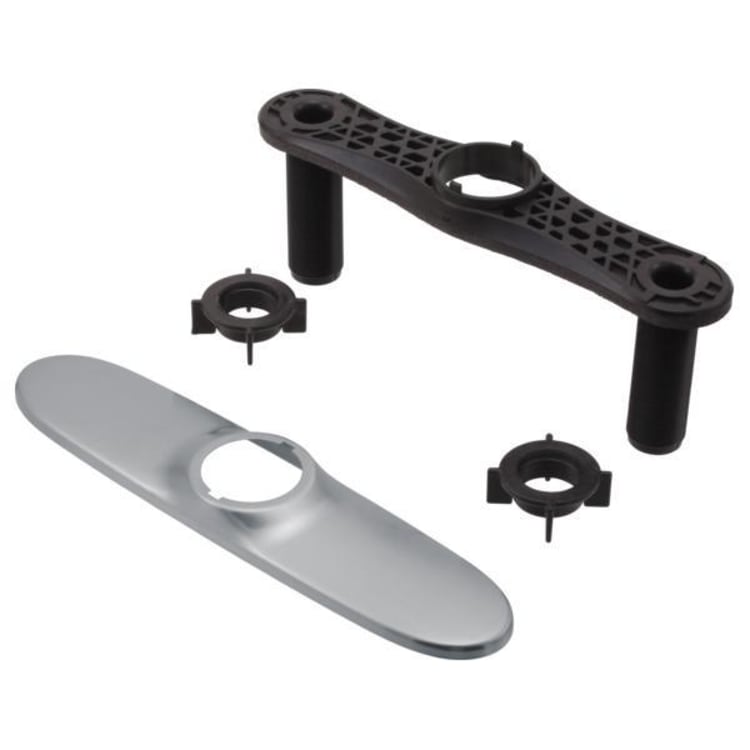 DELTA® RP70714AR Escutcheon With Baseplate and Nuts, 15.4 in L x 3 in H x 6.9 in W, Arctic™ Stainless Steel, Import