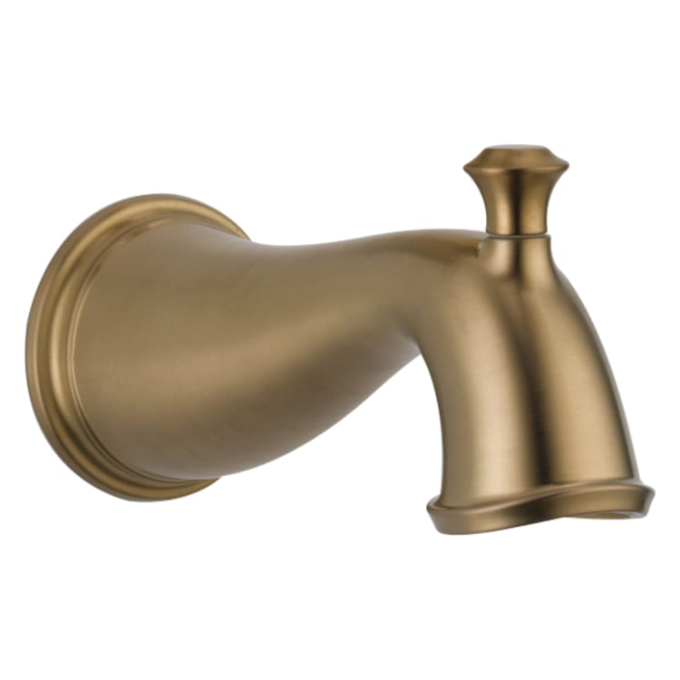 DELTA® RP72565CZ Cassidy Pull-Up Diverter Tub Spout, 6-1/2 in L x 3 in H, For Use With Tub and Shower Faucet, Brilliance® Champagne Bronze, Import