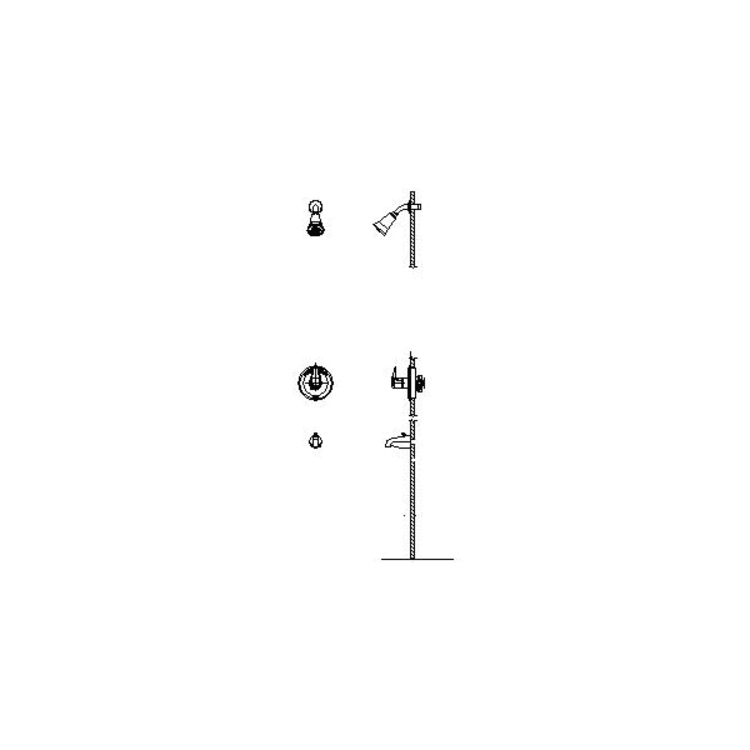 DELTA® T13H282 Universal Tub and Shower Trim, 1.5 gpm Shower, Polished Chrome