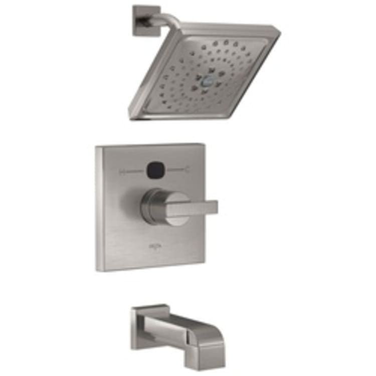 DELTA® T14401-SST2O 14 Temp2O® Angular Modern Tub and Shower Trim, 2 gpm Shower, Hand Shower Yes/No: No, Stainless Steel