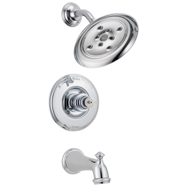 DELTA® T14455-H2OLHP Monitor® 14 Victorian® Tub/Shower Faucet Trim, 1.75 gpm Shower, Hand Shower Yes/No: No, Chrome Plated