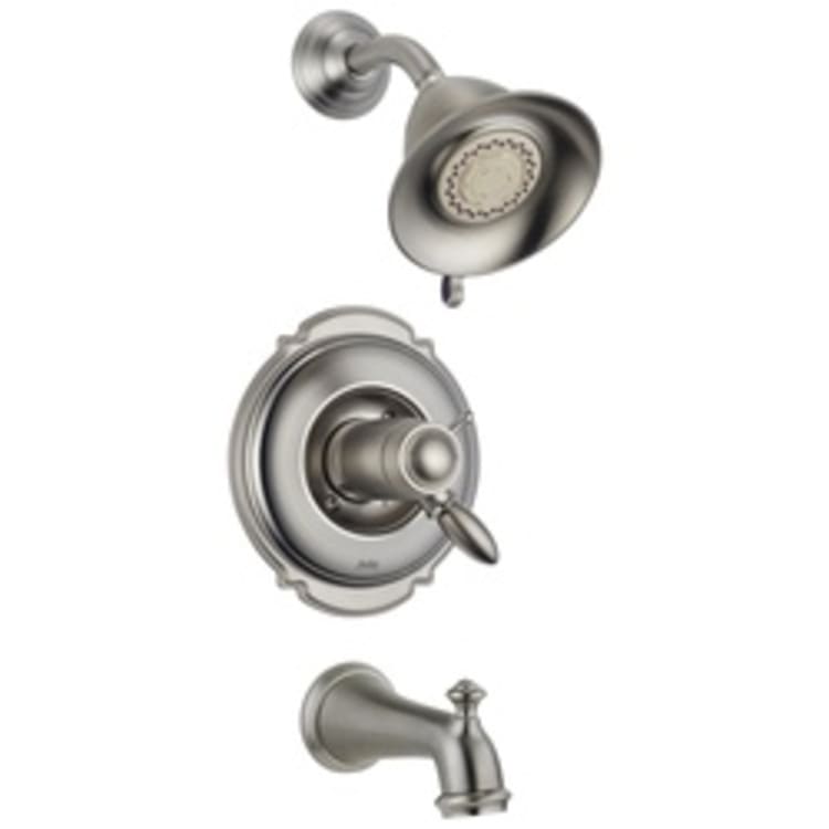 DELTA® T17T455-SS TempAssure® 17T Tub and Shower Trim, 2.5 gpm Shower, Hand Shower Yes/No: No, Stainless Steel