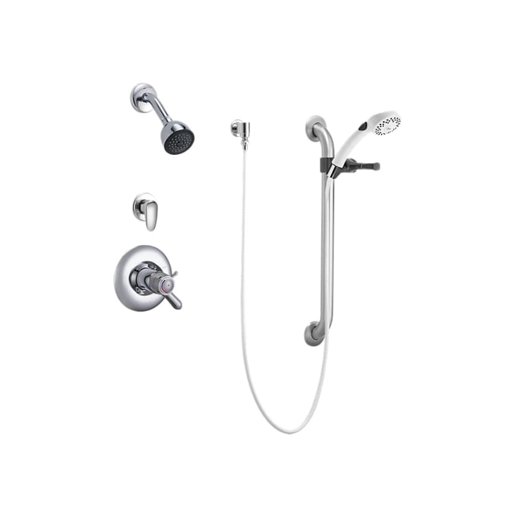 DELTA® T17TH335 TempAssure® 17T Universal Tub and Shower Trim, 2.5 gpm, Polished Chrome, Import