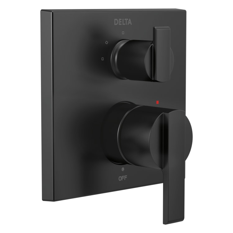 DELTA® T24867-BL Monitor® 14 Angular Modern Valve Trim With 3-Setting Integrated Diverter, Matte Black