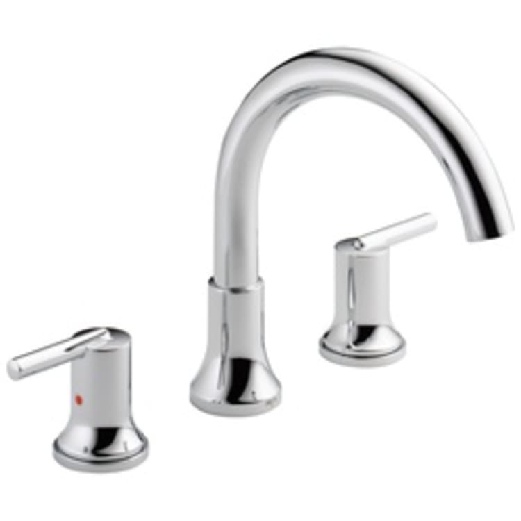 DELTA® T2759 Trinsic® Roman Tub Trim, 1.75 gpm, 8 to 16 in Center, Chrome Plated, 2 Handles, Hand Shower Yes/No: No