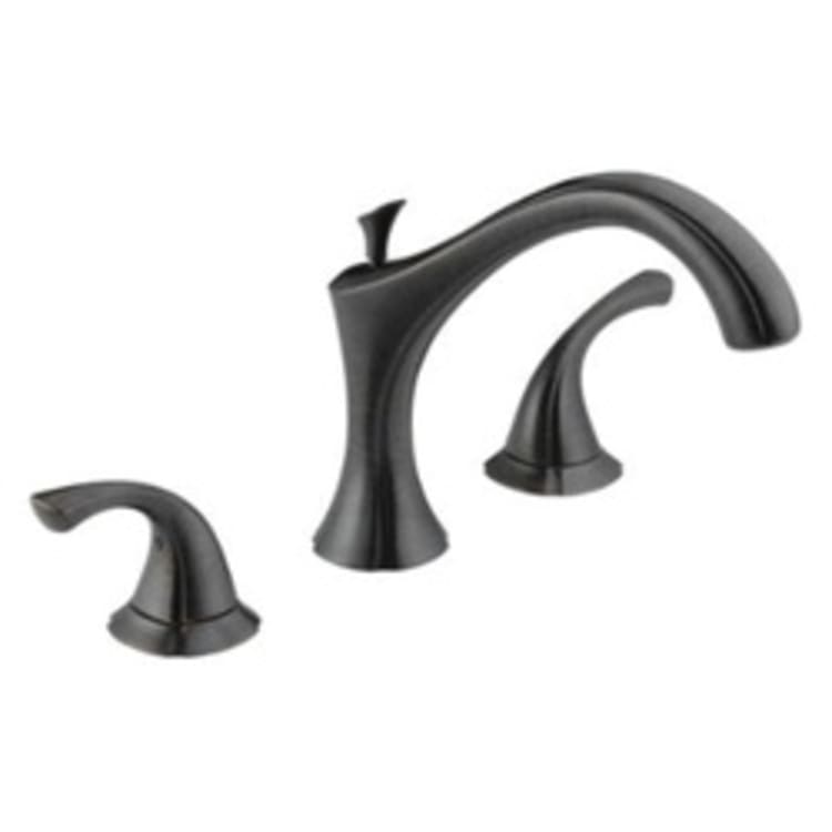 DELTA® T2792-RB Addison™ Roman Tub Trim, 18 gpm, 8 to 16 in Center, Venetian Bronze, 2 Handles, Hand Shower Yes/No: No