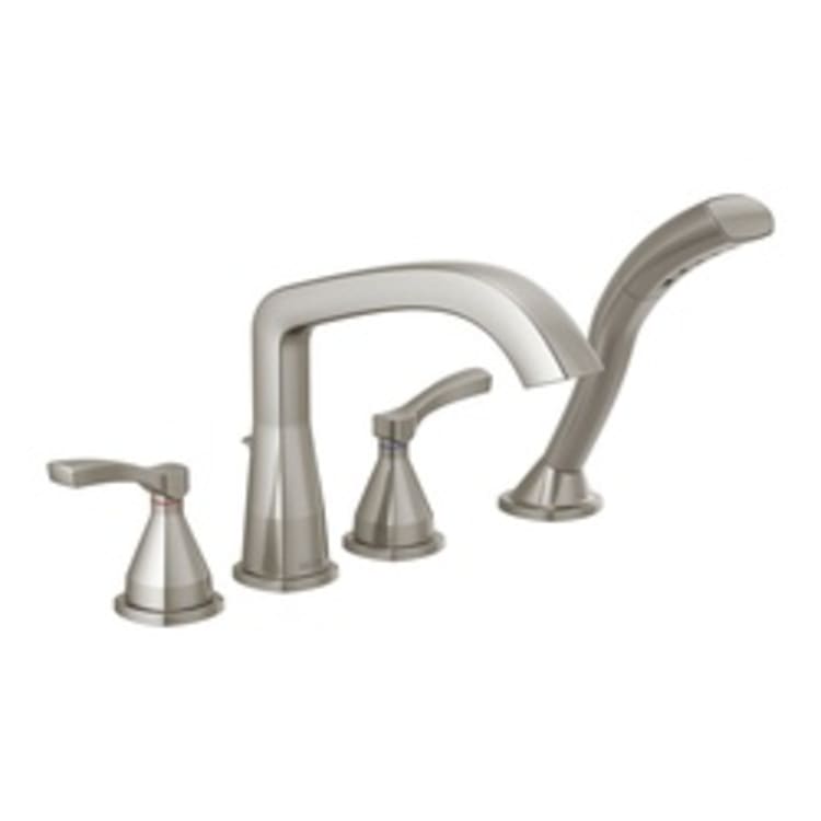 DELTA® T4776-SS Roman Tub Trim, Stryke™, 1.75 gpm, 8 to 16 in Center, Brilliance® Stainless Steel, 2 Handles, Traditional, Domestic