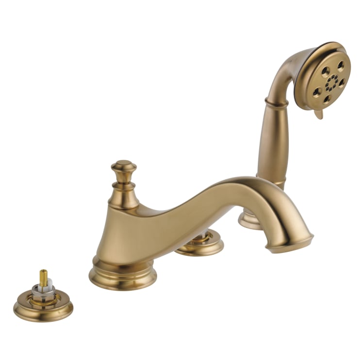 DELTA® T4795-CZLHP Roman Tub Trim, Cassidy™, Residential, 10 to 16 in Center, Champagne Bronze, Function: Traditional, Import