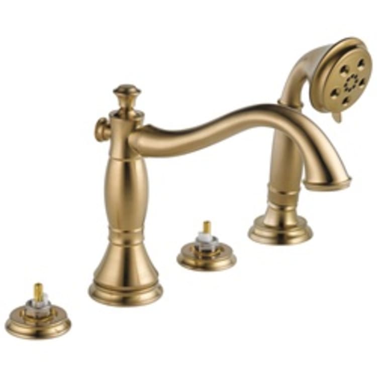 DELTA® T4797-CZLHP Roman Tub Trim, Cassidy™, 8 to 16 in Center, Champagne Bronze, Hand Shower Yes/No: Yes, Residential