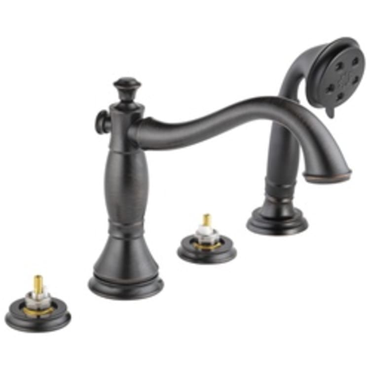 DELTA® T4797-RBLHP Roman Tub Trim, Cassidy™, 1.75, 8 to 16 in Center, Venetian Bronze, Hand Shower Yes/No: Yes, Import