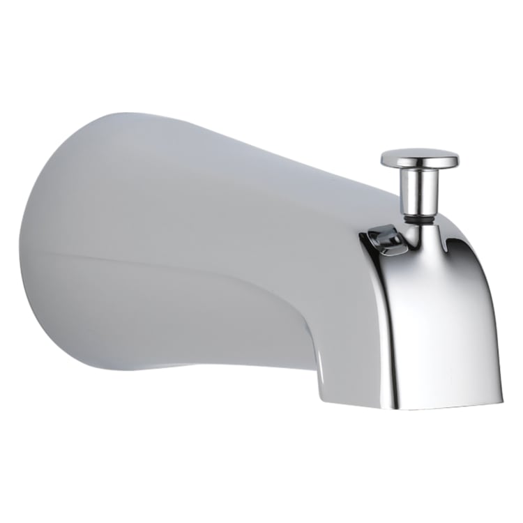 DELTA® U1075-PK Pull-Up Diverter Tub Spout, 5-3/8 in L x 3-3/16 in H, For Use With Tub and Shower Faucet, Metal, Polished Chrome, Import