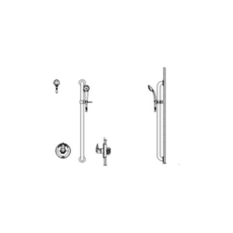 DELTA® T13H152-25 Universal Shower Valve Trim, MultiChoice®, 1.5 gpm, Polished Chrome, With Slide Bar Yes/No: Yes