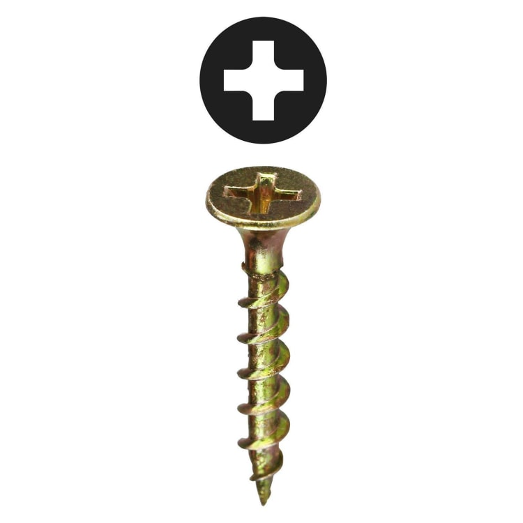 Dottie® WRT62 Wood Racket Drywall Screw, #6, 2 in OAL, Bugle Head, Zinc Plated, Phillips® Drive
