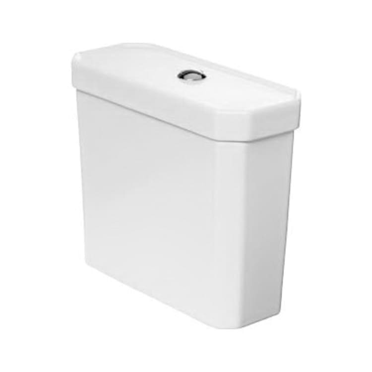 DURAVIT 0872300005 1930 Series Toilet Tank With Single Flush Mechanism, 1.28 gpf, Top Button Flush, White, Import