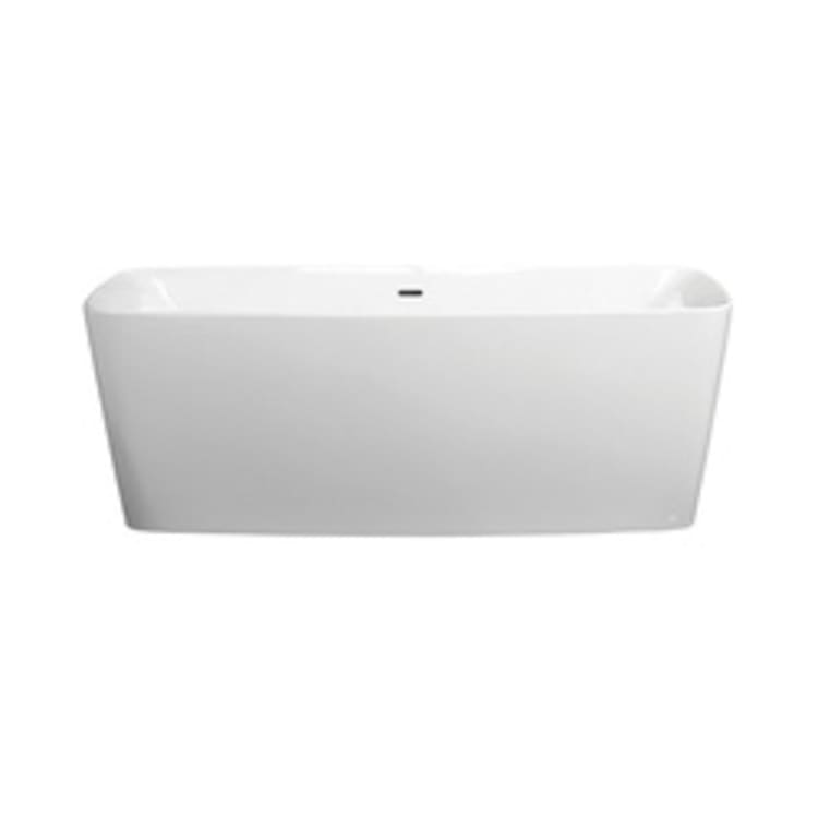 DXV D12536004.415 LYNDON® Bathtub, Soaking Hydrotherapy, 66-3/4 in L x 30-5/16 in W, Center Drain, Canvas White