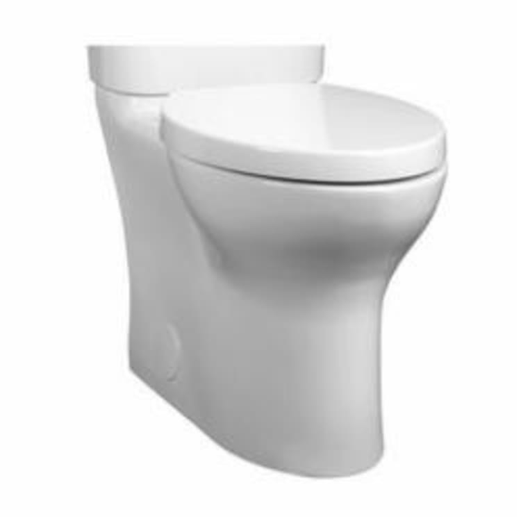 DXV D23226A000.415 LYNDON® Right Height Toilet Bowl With Slow Close Toilet Seat, Elongated, 16-1/2 in H Rim, 2-1/8 in Trapway