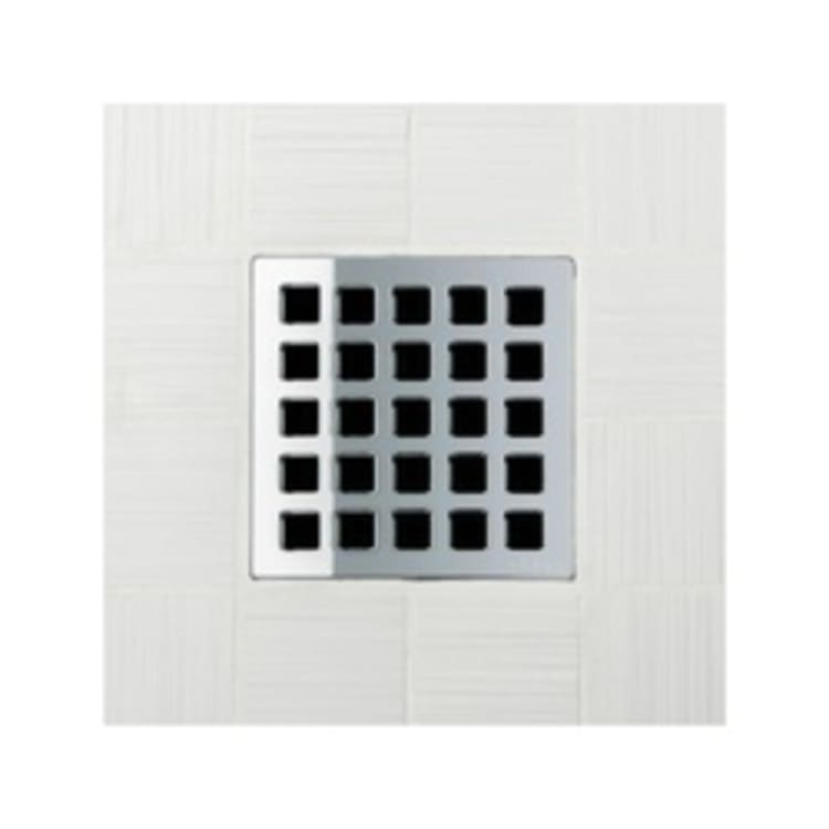 Ebbe America E4803-PC Quadra Unique Grate, Square Pattern, 4 sq-in, 304 Stainless Steel