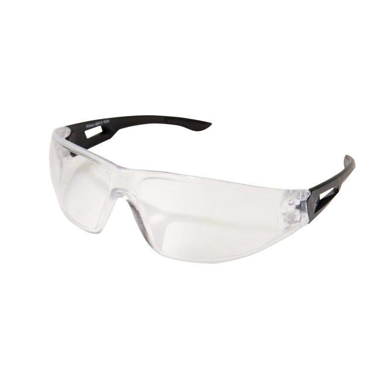 EDGE® AB111 Kirova Non-Polarized Safety Glasses, Anti-Fog/Scratch Resistant Clear Lens, Wraparound Black Nylon Frame, Polycarbonate Lens, Specifications Met: ANSI Z87.1+2010, MCEPS GL-PD 10-12