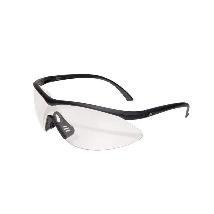 EDGE® DB111 Banraj Non-Polarized Safety Glasses, Anti-Fog/Scratch Resistant Clear Lens, Wraparound Matte Black Frame