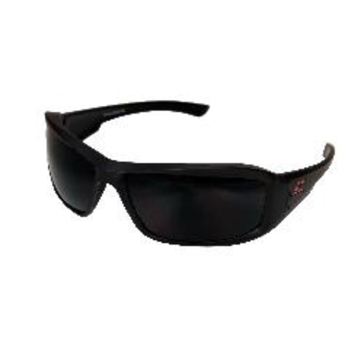 EDGE® TXB236 Brazeau Polarized Protective Glasses, Anti-Scratch, Smoke Lens, Full-Frame Frame, Matte Black, Rubberized Nylon Frame, Polycarbonate Lens, ANSI/ISEA Z87.1+2015, MCEPS GL-PD 10-12