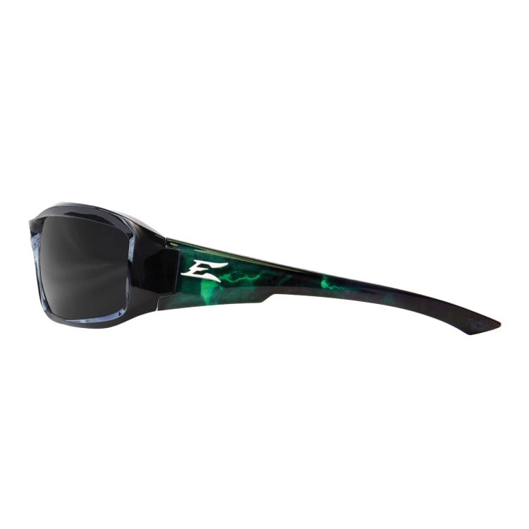 EDGE® XB116-A1 Brazeau Non-Polarized Safety Glasses, Anti-Scratch, Smoke Lens, Wrap Around Frame, Black, Nylon Frame, Polycarbonate Lens, ANSI/ISEA Z87.1+2015, MCEPS GL-PD 10-12
