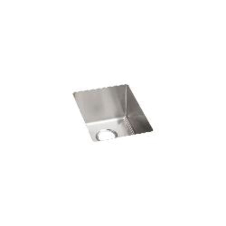 Elkay® ECTRU12179T Crosstown® Transitional Kitchen Bar Sink, Polished Satin, Rectangle Shape, 12 in L x 17 in W x 9 in D Bowl, 13-1/2 in L x 18-1/2 in W x 9 in H, Under Mount, 18 ga 304 Stainless Steel