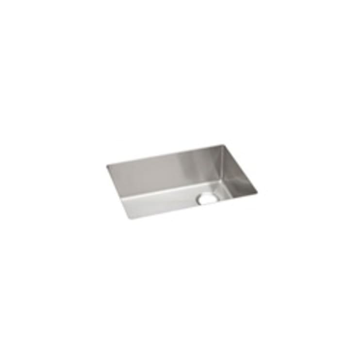 Elkay® ECTRU24179RT Crosstown® Transitional Kitchen Sink, Polished Satin, Rectangle Shape, 24 in L x 17 in W x 9 in D Bowl, 25-1/2 in L x 18-1/2 in W x 9 in H, Under Mount, 18 ga 304 Stainless Steel