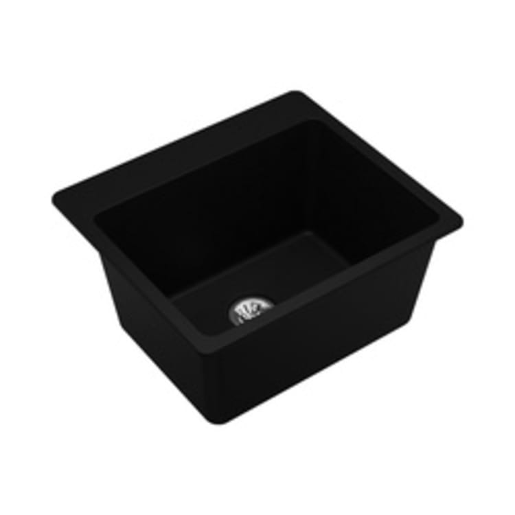 Elkay® ELG252212PDBK0 Transitional Laundry Sink, Quartz Classic®, 25 in W x 22 in D x 13.192 in H, Top Mount, Quartz, Black, Import