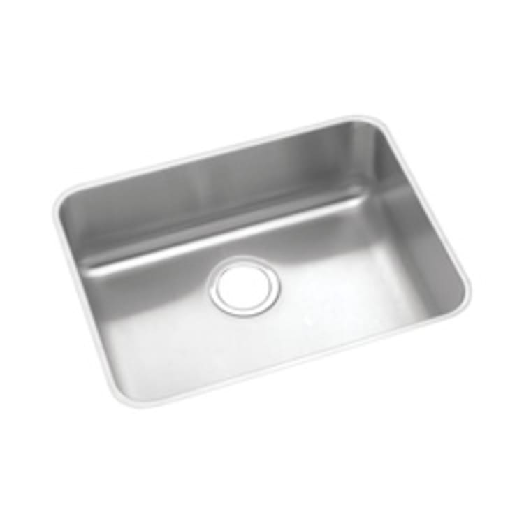 Elkay® ELUHAD211550 Gourmet Kitchen Sink, Rectangular, 18-1/4 in W x 4-7/8 in D x 23-1/2 in H, Under Mount, Stainless Steel, Lustertone, Domestic