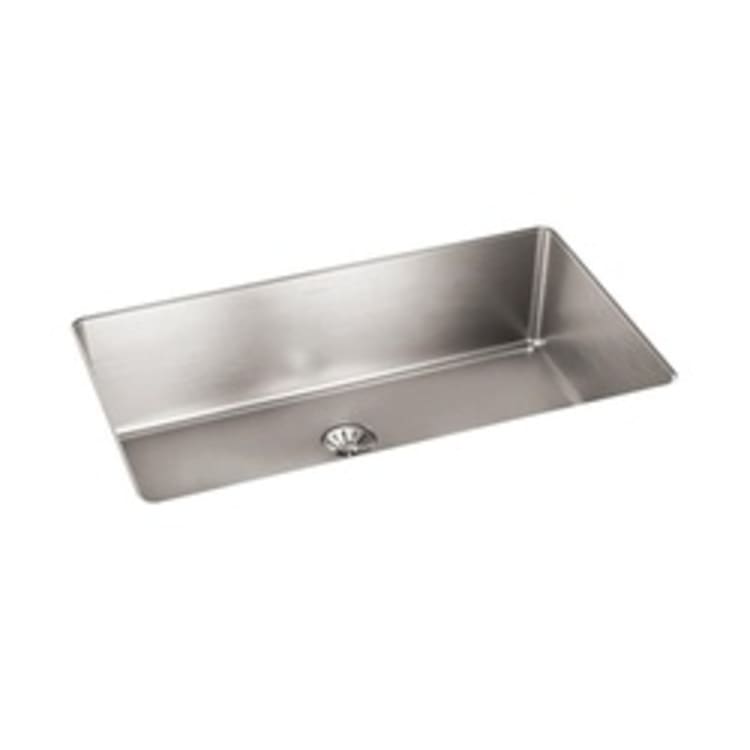 Elkay® ELUHH3017TPD Lustertone Iconix™ Kitchen Sink, Luminous Satin, Rectangle Shape, 30 in L x 17 in W x 9 in D Bowl, 32-1/2 in L x 19-1/2 in W x 9 in H, Under Mount, 304 Stainless Steel