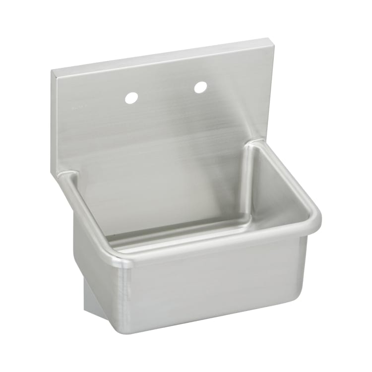 Elkay® ESS21182 Service Sink, Rectangular, 21 in W x 20-3/16 in D x 12 in H, Wall Mount, Stainless Steel, Buffed Satin, Import