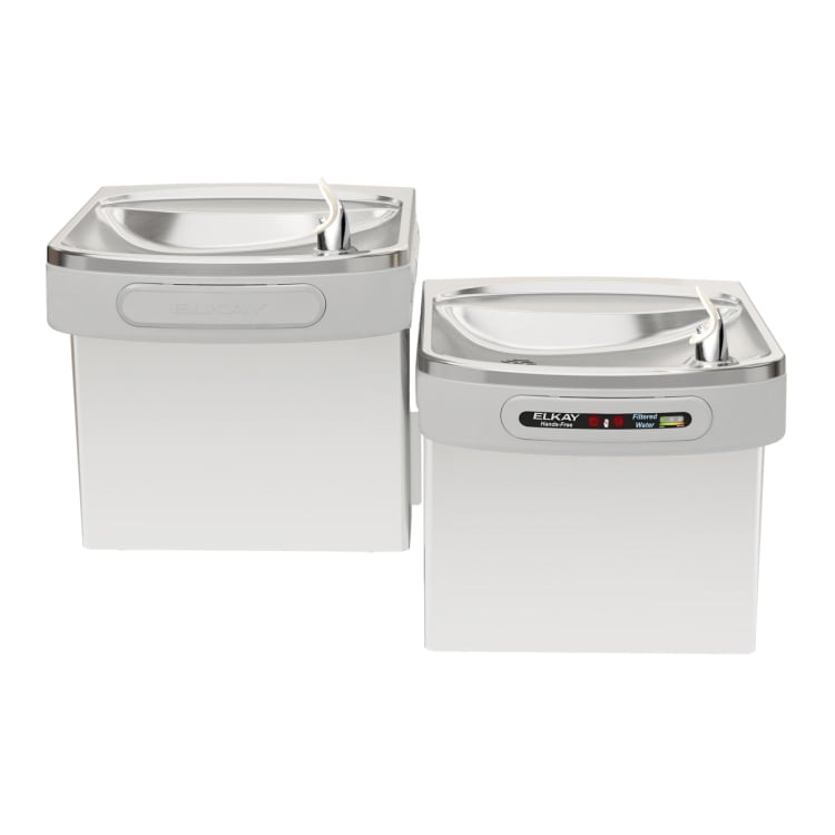 Elkay® LZOSTL8SC EZ Filtered Barrier Free Bi-Level Cooler, Push Bar/Sensor Operation, Refrigerated Chilling, 3/8 in OD Tubing Connection, Domestic