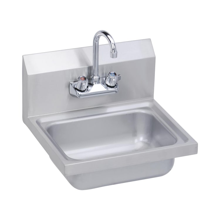 Elkay® SEHS-17X Handwash Sink, 17 in W x 7-5/8 in D x 15 in H, Wall Mount, Stainless Steel, Import