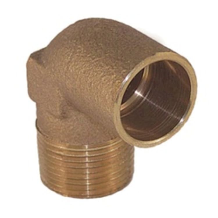 EPC 10035370 4707-4 Solder Pipe 90 deg Elbow, 3/4 in, C x Male, Brass, Domestic