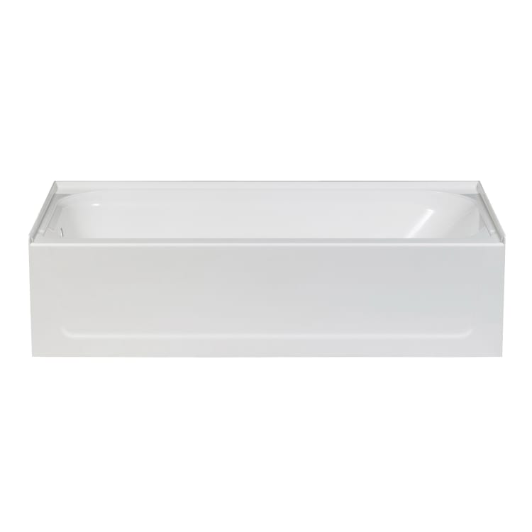 ELM® T6030L Topaz™ Premier Bathtub, 60 in L x 30 in W, Left Drain, White